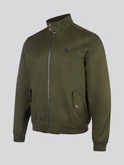 U.S. Polo Assn Green Mens Twill Harrington 100% Cotton Jacket - Image 8 of 11