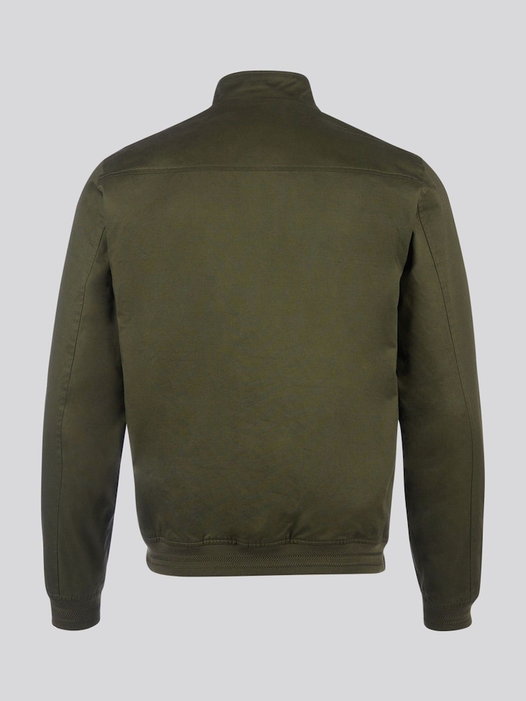 U.S. Polo Assn Green Mens Twill Harrington 100% Cotton Jacket - Image 9 of 11