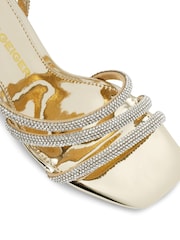 Kg Kurt Geiger Gold Savanna Low3 Sandals - Image 3 of 5