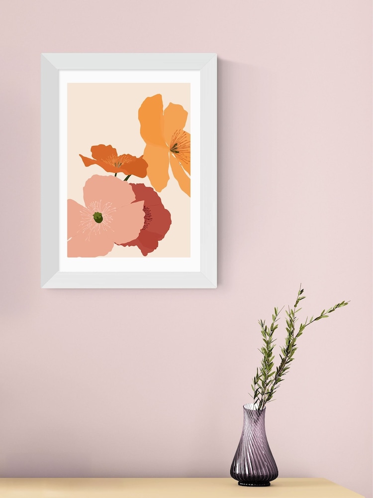 East End Prints White Autumn Wildflowers Framed Art Print - Image 1 of 3