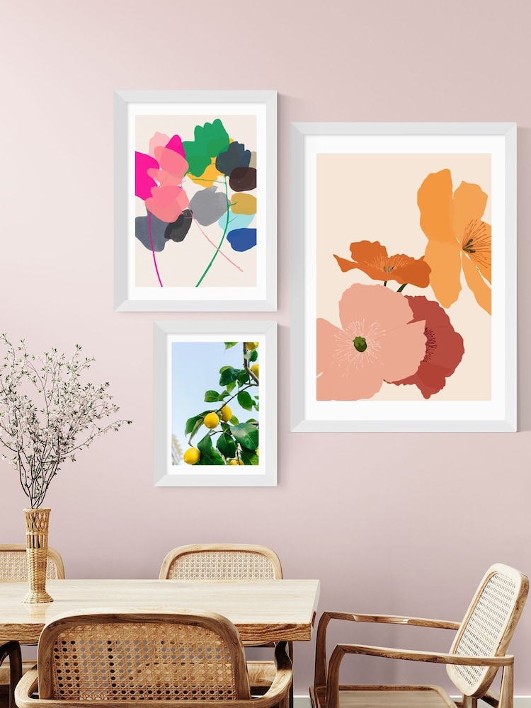 East End Prints White Autumn Wildflowers Framed Art Print - Image 3 of 3