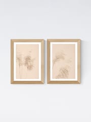 East End Prints Set of 2 Oak Pampas Grass Framed Art Print - Image 2 of 2