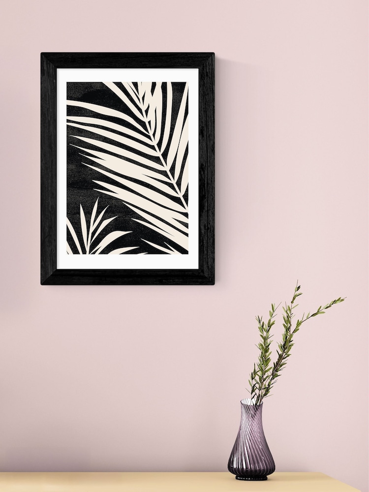 East End Prints Black Moody Palm Fronds Framed Art Print - Image 1 of 5 East End Prints Black Moody Palm Fronds Framed Art Print - Image 1 of 5