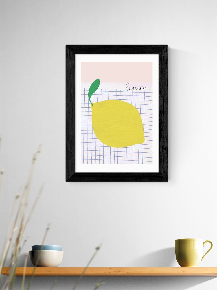 East End Prints Black Big Lemon Framed Art Print - Image 1 of 5