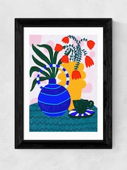 East End Prints Black Tulips and Coffee Framed Art Print - Image 2 of 5