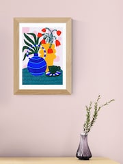 East End Prints Oak Tulips and Coffee Framed Art Print - Image 1 of 5