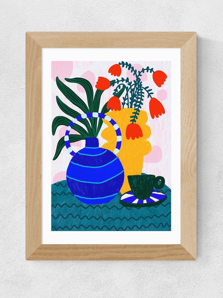 East End Prints Oak Tulips and Coffee Framed Art Print - Image 2 of 5