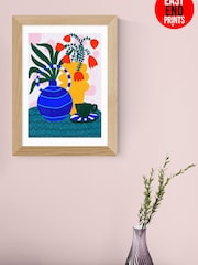 East End Prints Oak Tulips and Coffee Framed Art Print - Image 4 of 5