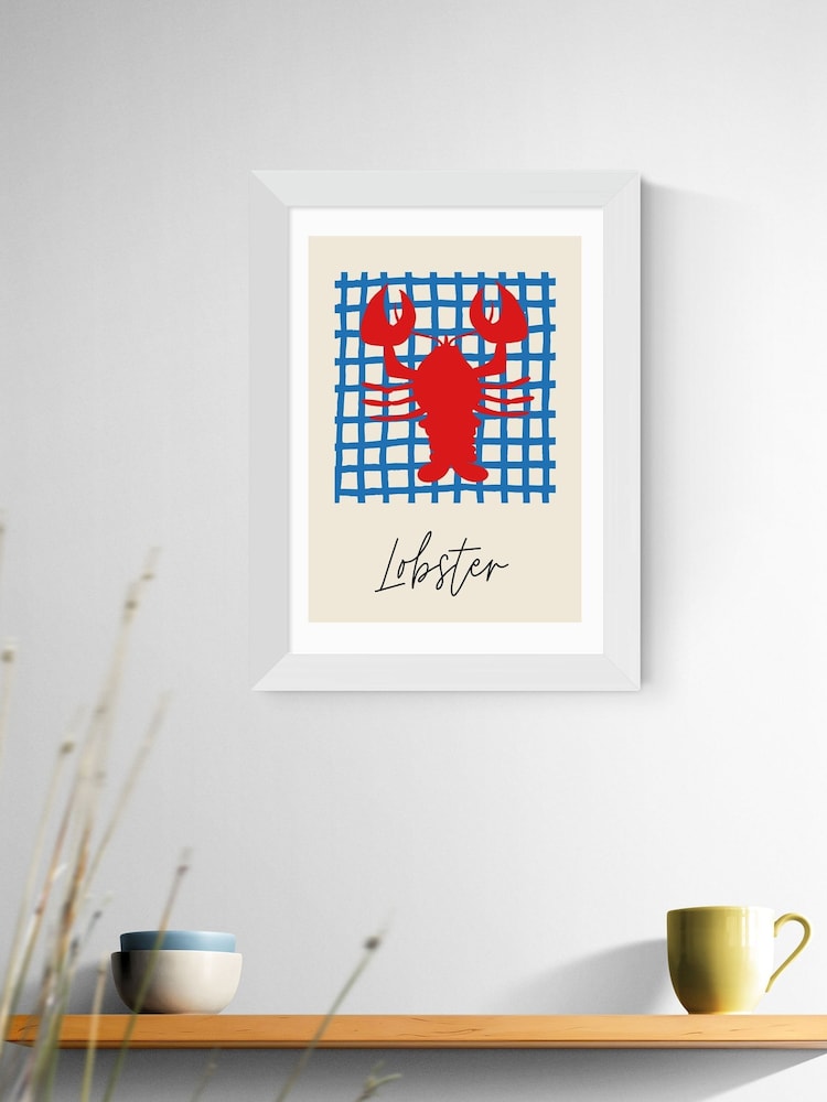 East End Prints White Lobster Framed Art Print - Image 1 of 5