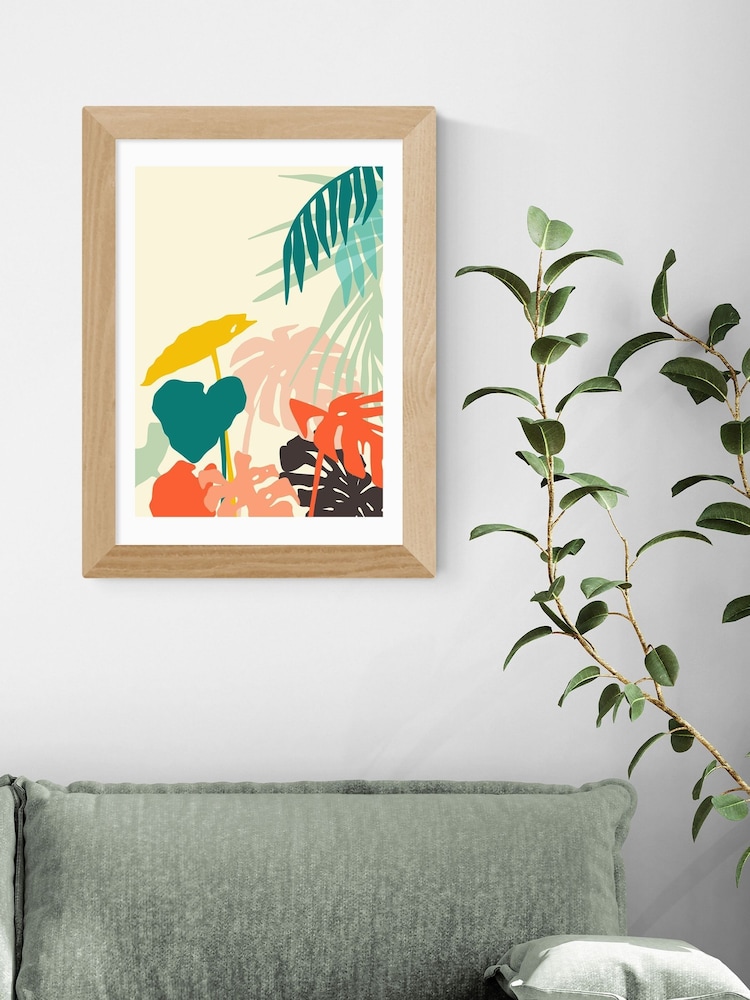 East End Prints Oak Tropical Nature Framed Art Print - Image 1 of 5 East End Prints Oak Tropical Nature Framed Art Print - Image 1 of 5