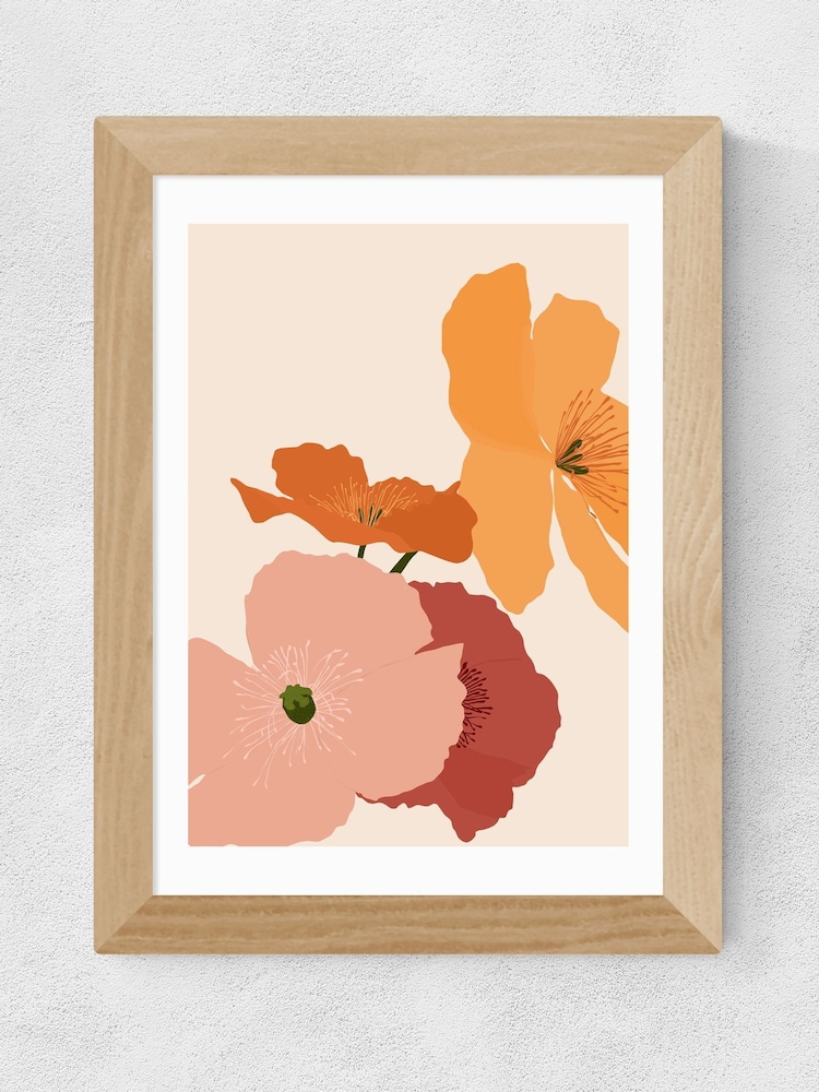 East End Prints Oak Autumn Wildflowers Framed Art Print - Image 2 of 5