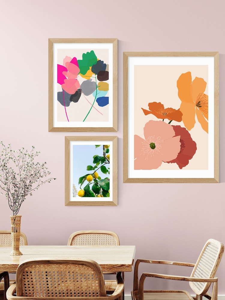 East End Prints Oak Autumn Wildflowers Framed Art Print - Image 3 of 3 East End Prints Oak Autumn Wildflowers Framed Art Print - Image 3 of 3