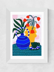 East End Prints White Tulips and Coffee Framed Art Print - Image 2 of 5