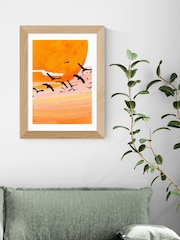 East End Prints Oak Time Flies Framed Art Print - Image 1 of 3