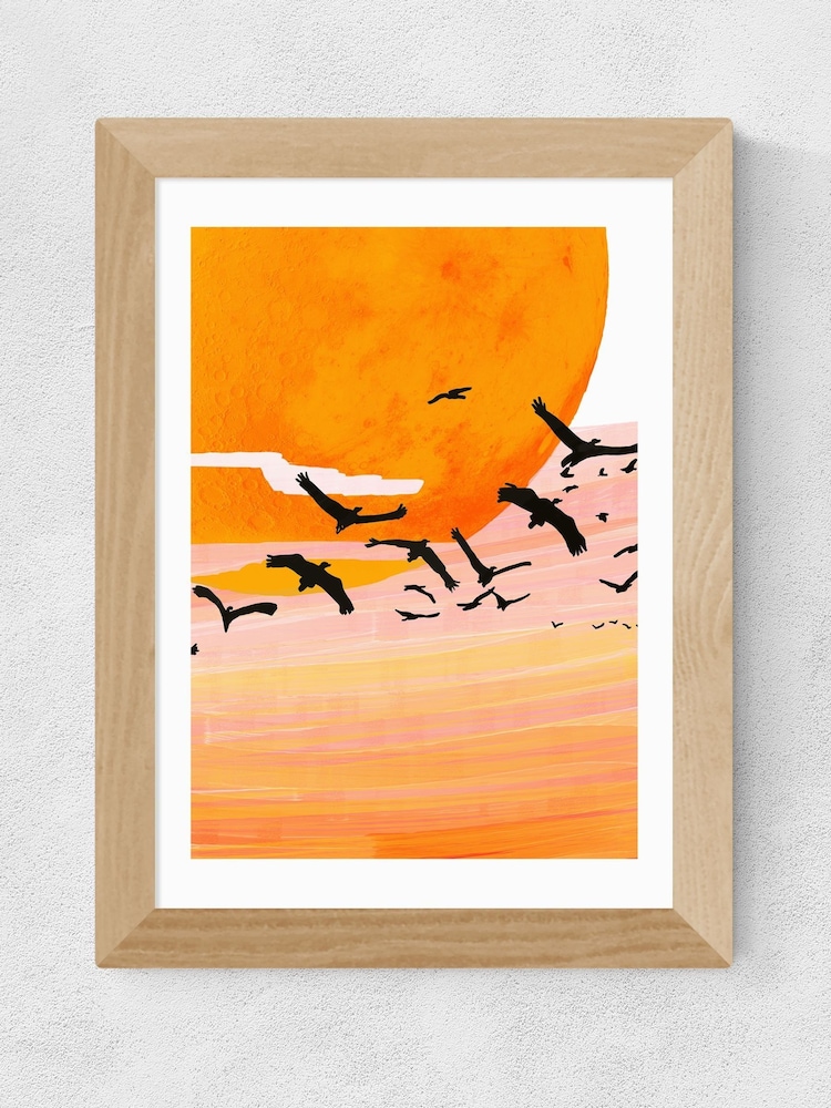 East End Prints Oak Time Flies Framed Art Print - Image 2 of 3
