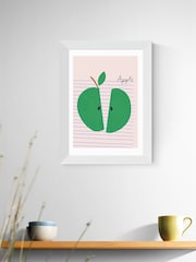 East End Prints White Big Green Apple Framed Art Print - Image 1 of 3