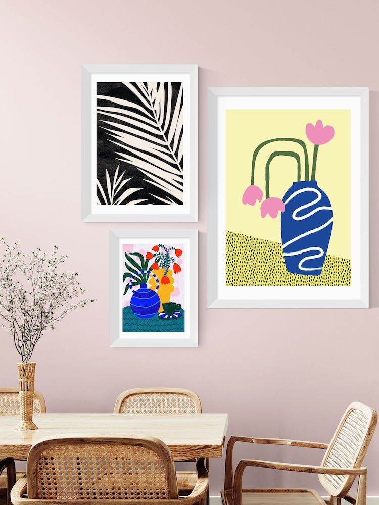 East End Prints White Wilted Flowers Framed Art Print - Image 1 of 3