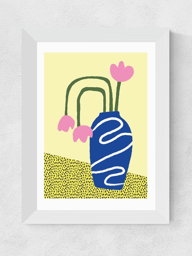East End Prints White Wilted Flowers Framed Art Print - Image 3 of 3 East End Prints White Wilted Flowers Framed Art Print - Image 3 of 3