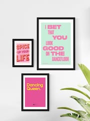 East End Prints Black Dancefloor by HollieGraphik Framed Art Print - Image 2 of 3