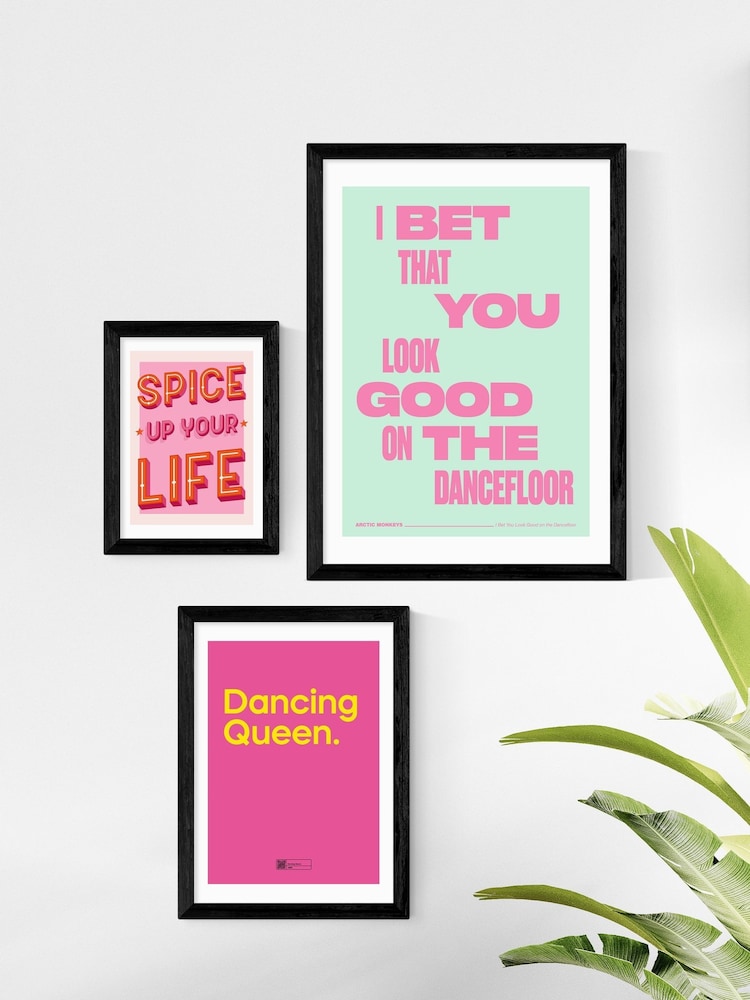East End Prints Black Dancefloor by HollieGraphik Framed Art Print - Image 2 of 3
