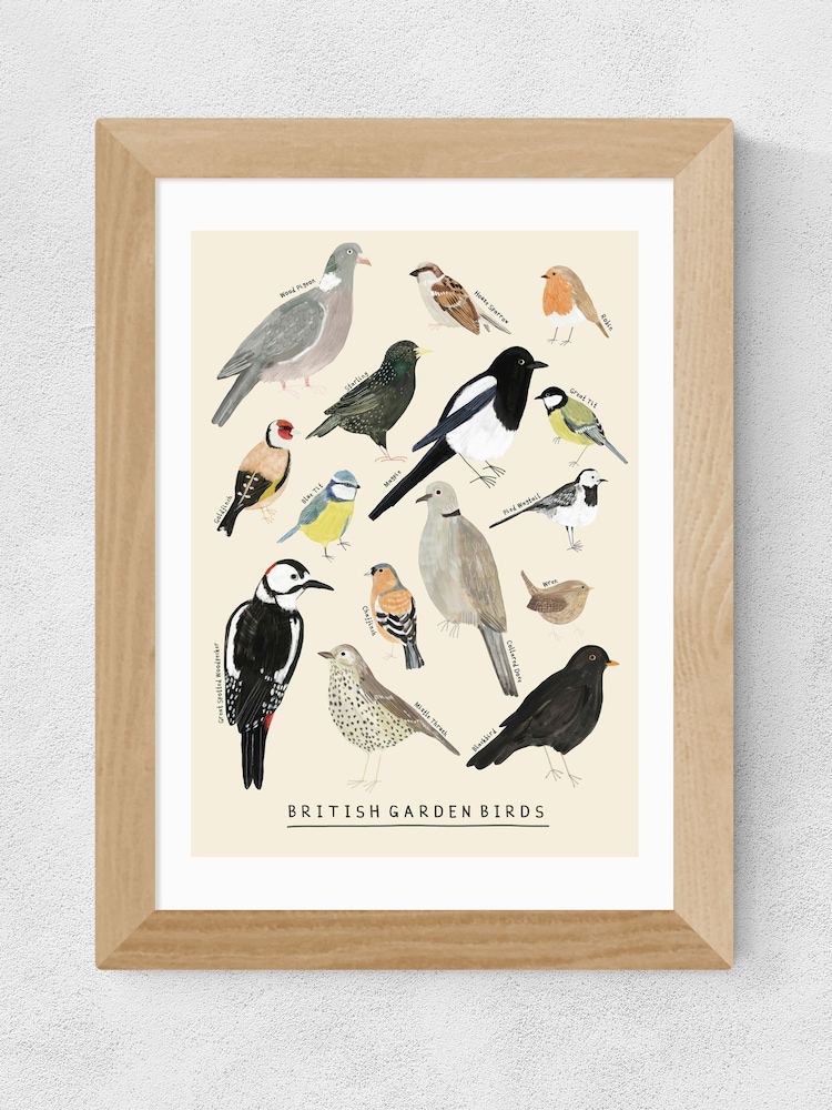 East End Prints Oak Garden Birds Framed Art Print - Image 2 of 3