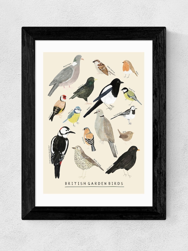 East End Prints Black Garden Birds Framed Art Print - Image 2 of 3