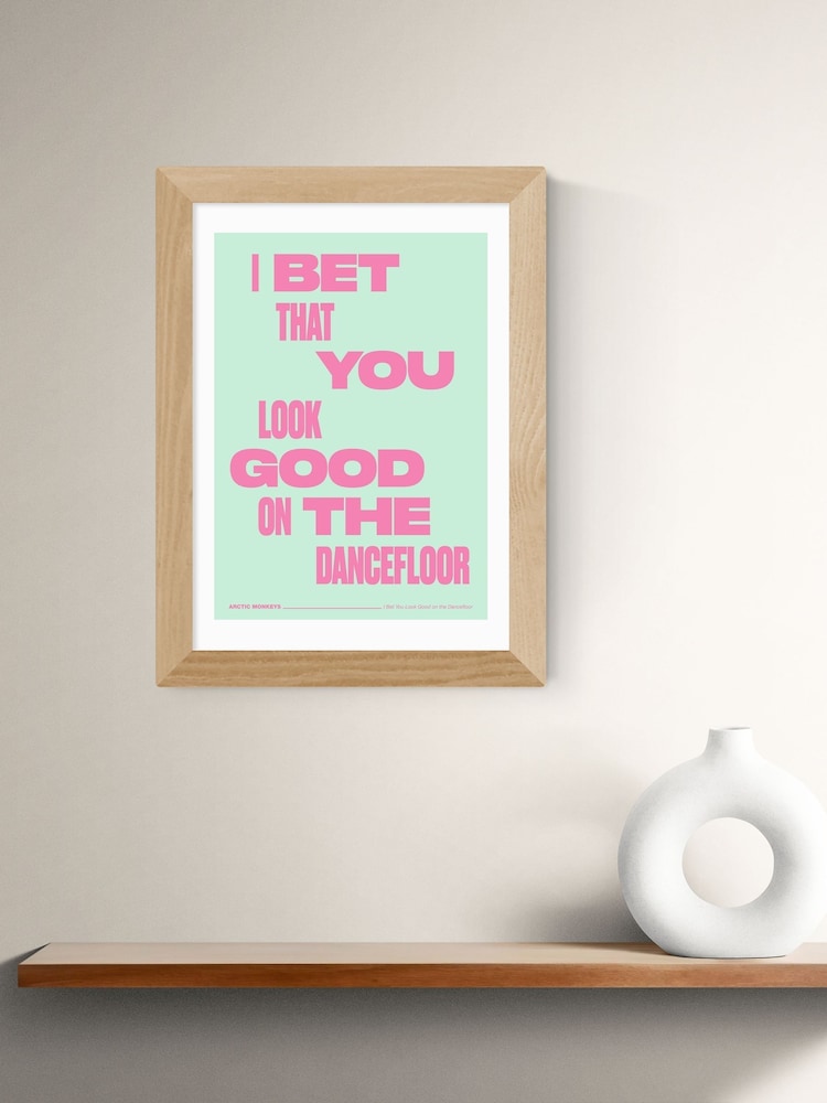 East End Prints Oak Dancefloor by HollieGraphik Framed Art Print - Image 1 of 3