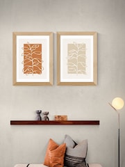 East End Prints Set of 2 Oak Framed Botany Oak Framed Art Print - Image 1 of 2