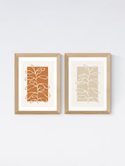 East End Prints Set of 2 Oak Framed Botany Oak Framed Art Print - Image 2 of 2