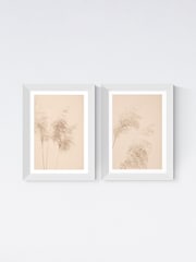 East End Prints Set of 2 White Pampas Grass Framed Art Print - Image 2 of 2