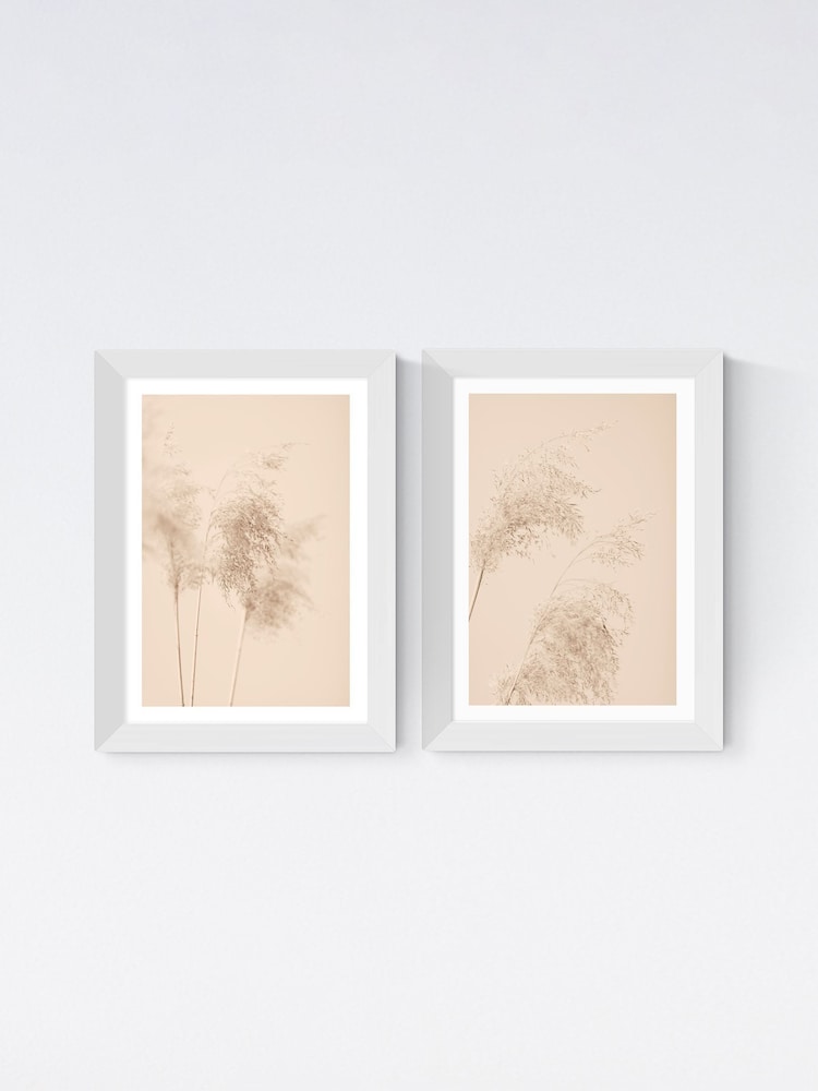 East End Prints Set of 2 White Pampas Grass Framed Art Print - Image 2 of 2