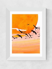East End Prints White Time Flies Framed Art Print - Image 2 of 3