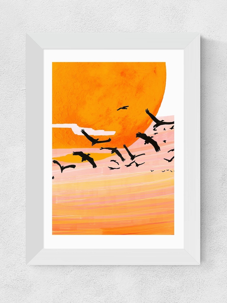 East End Prints White Time Flies Framed Art Print - Image 2 of 3