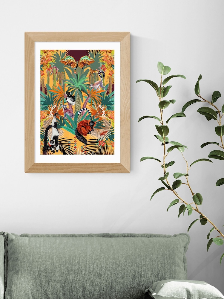 East End Prints Oak Treetop Tango Sunshine Framed Art Print - Image 1 of 3