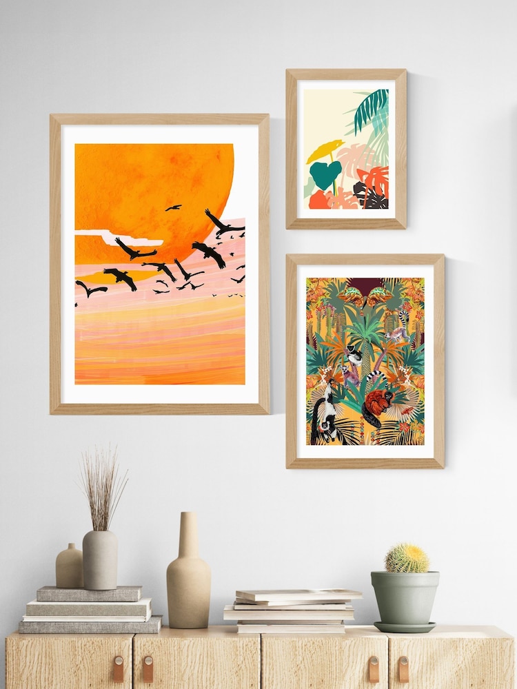 East End Prints Oak Treetop Tango Sunshine Framed Art Print - Image 3 of 3