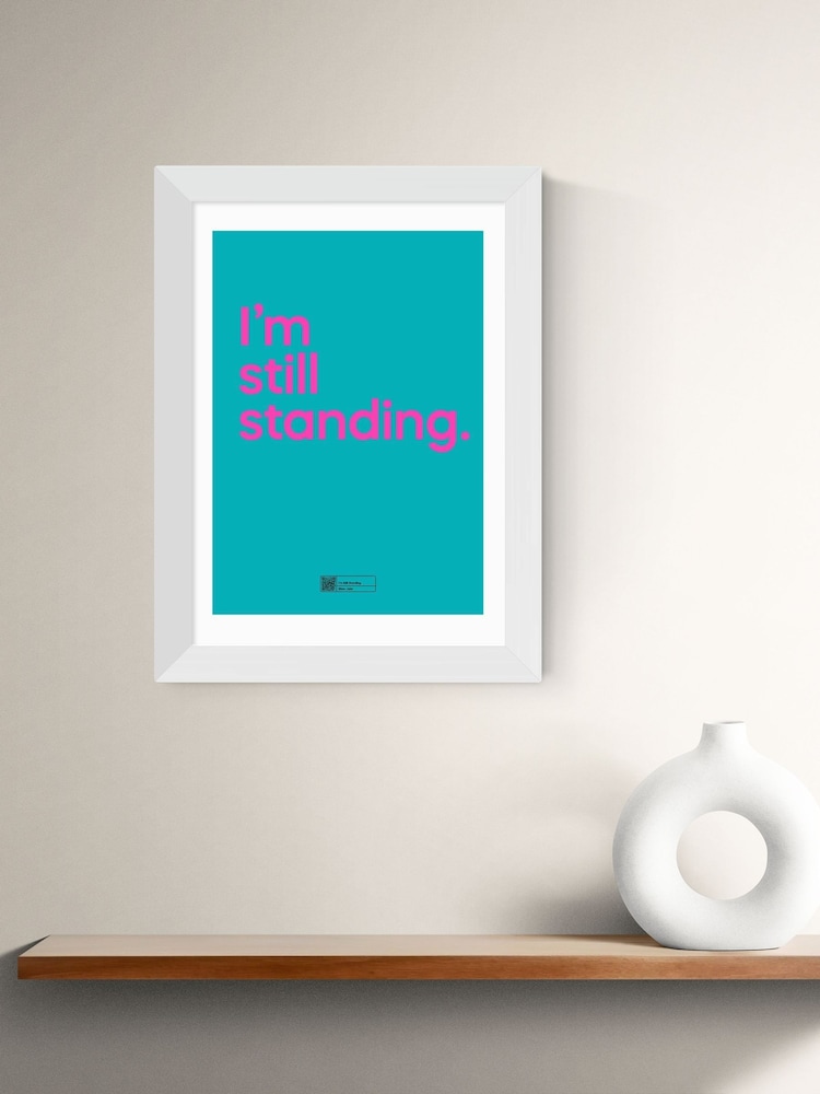 East End Prints White I'm Still Standing Framed Art Print - Image 1 of 3