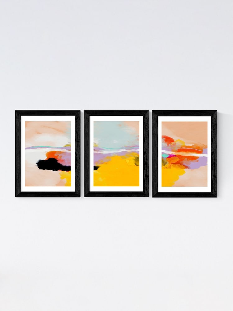 East End Prints Black Orkney Triptych Framed Art Print - Image 2 of 2