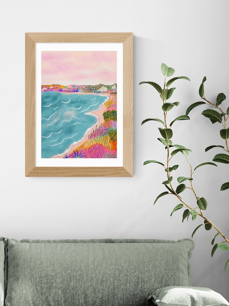 East End Prints Oak Seascape Oak Framed Art Print - Image 1 of 3