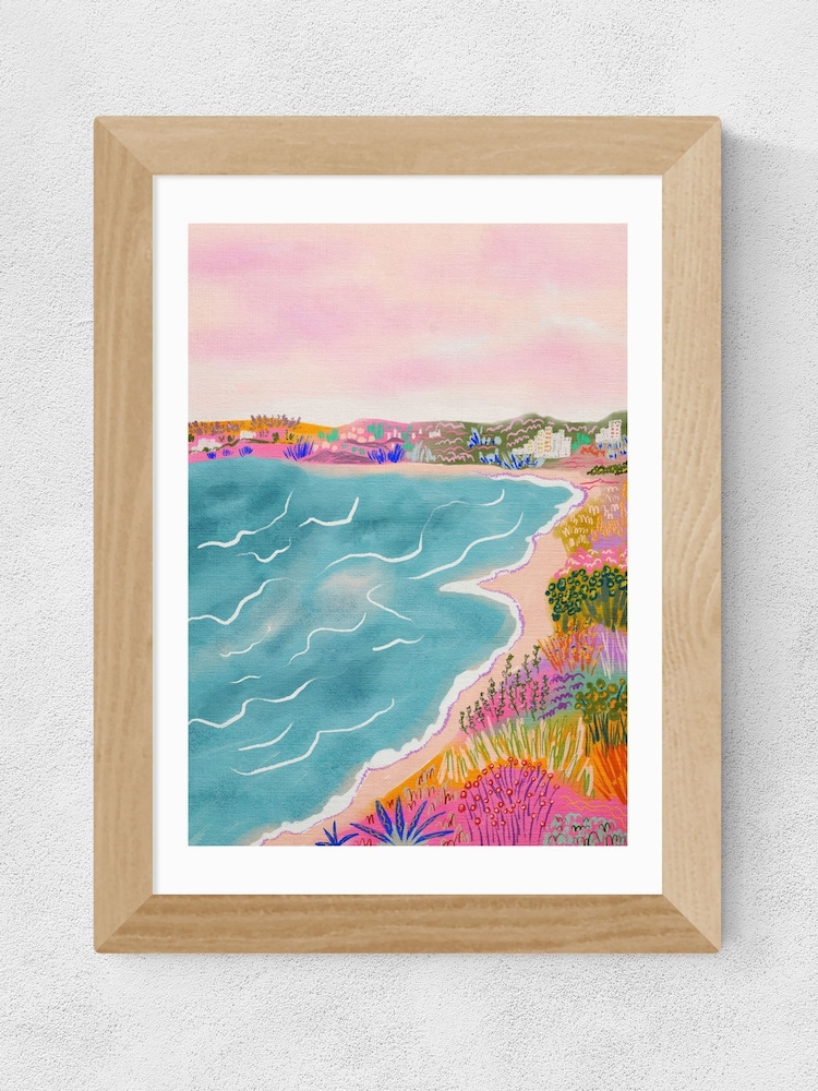 East End Prints Oak Seascape Oak Framed Art Print - Image 2 of 3