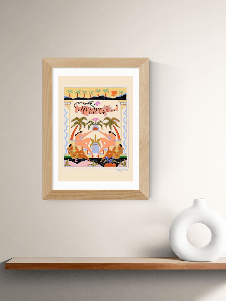 East End Prints Oak Tropical Serenade Framed Art Print - Image 1 of 3 East End Prints Oak Tropical Serenade Framed Art Print - Image 1 of 3