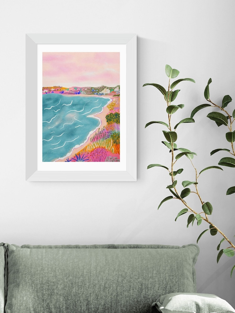 East End Prints White Seascape Framed Art Print - Image 1 of 3