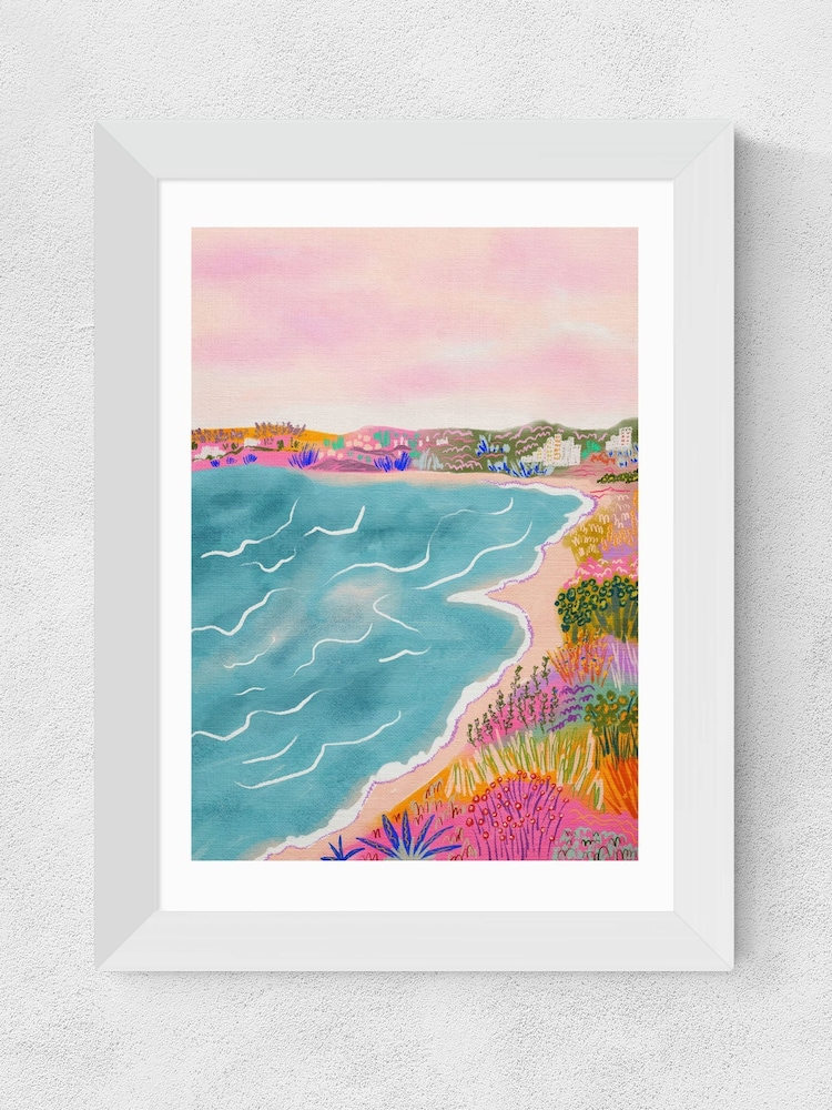 East End Prints White Seascape Framed Art Print - Image 2 of 3