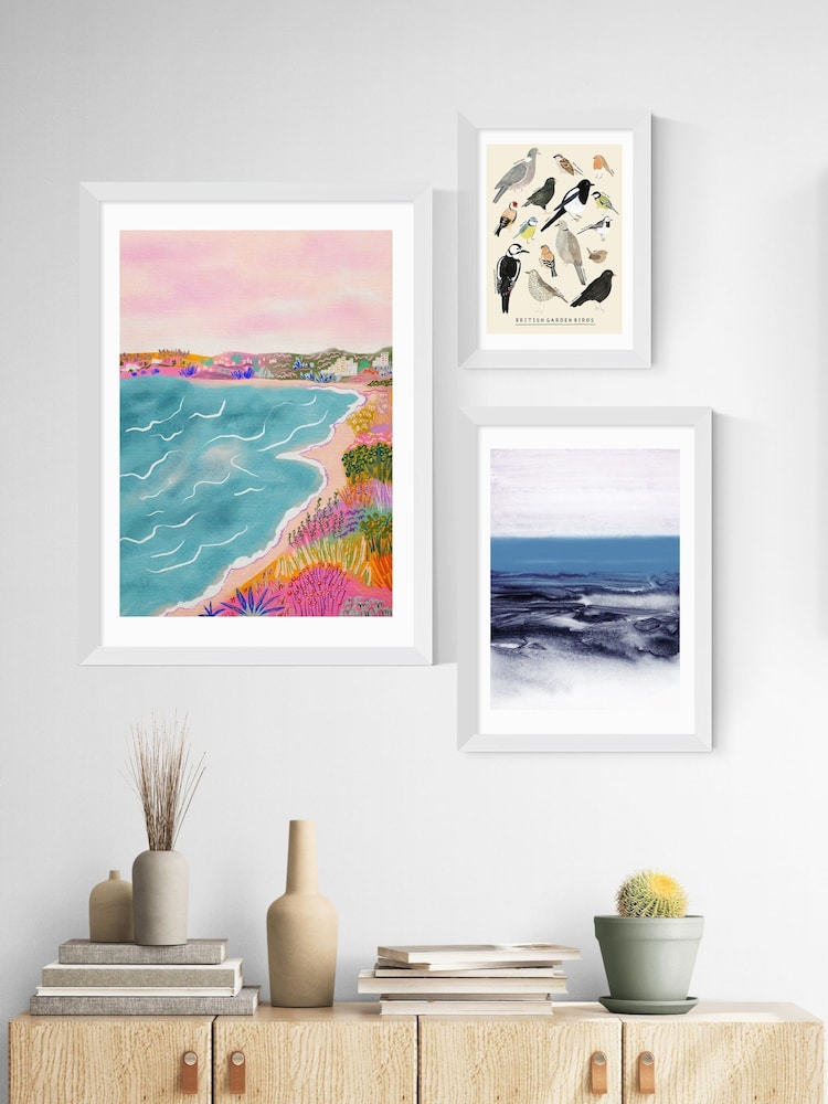 East End Prints White Seascape Framed Art Print - Image 3 of 3