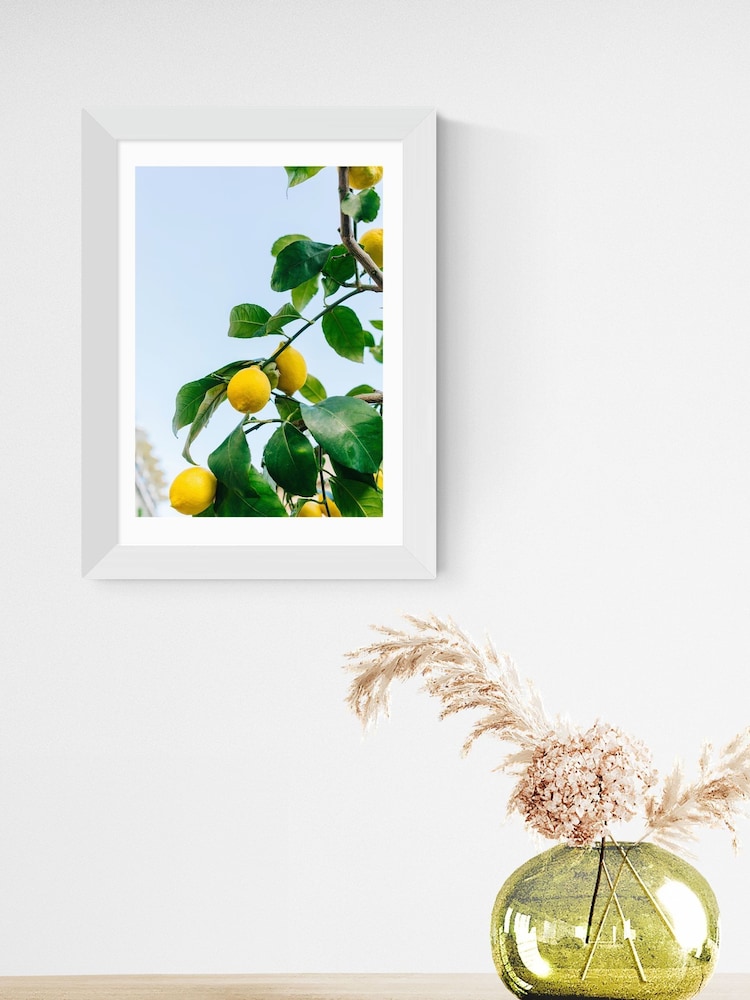 East End Prints White Amalfi Coast Lemons Framed Art Print - Image 1 of 3