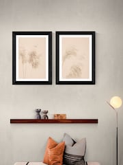 East End Prints Set of 2 Black Pampas Grass Framed Art Print - Image 1 of 2