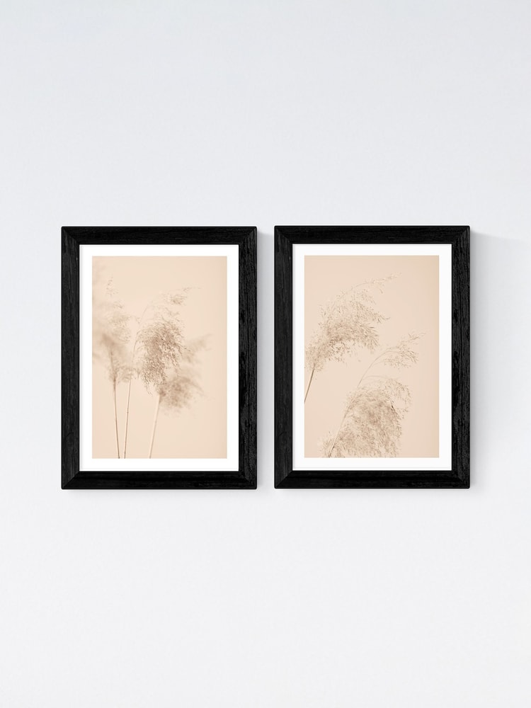 East End Prints Set of 2 Black Pampas Grass Framed Art Print - Image 2 of 2
