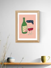 East End Prints Oak Wine Not? Framed Art Print - Image 1 of 3