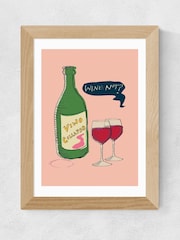 East End Prints Oak Wine Not? Framed Art Print - Image 2 of 3