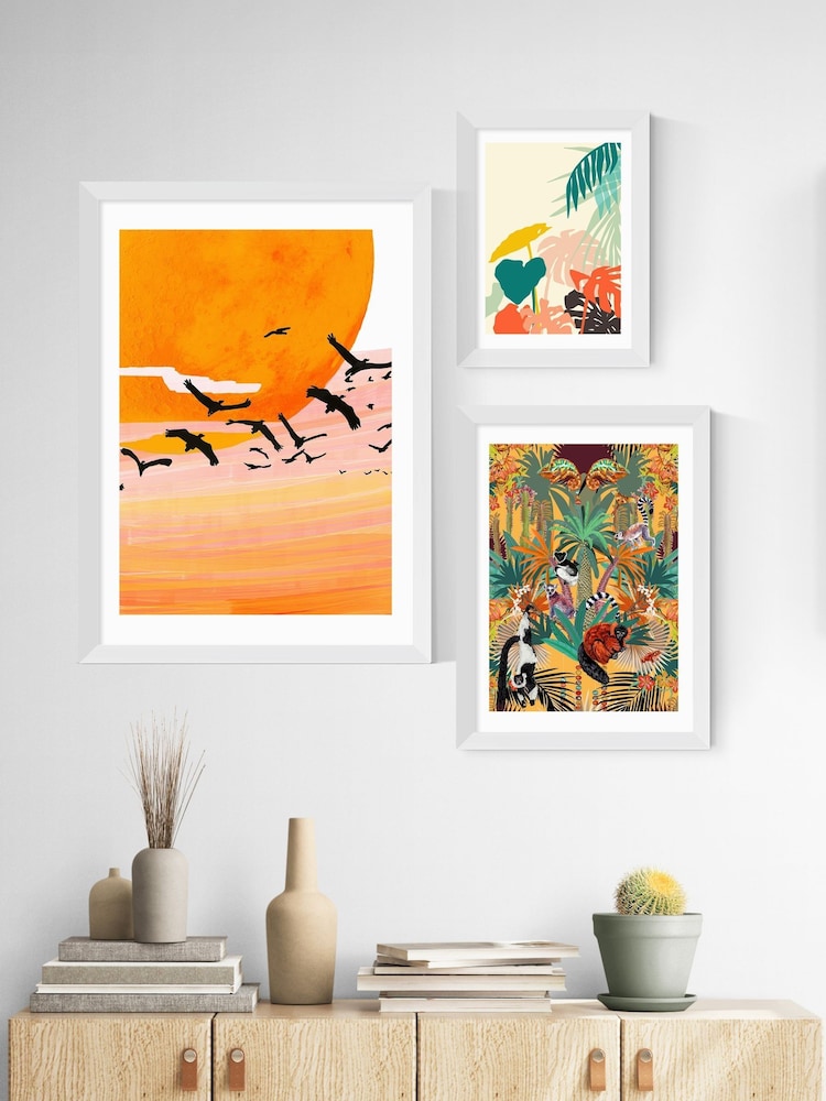 East End Prints White Treetop Tango Sunshine Framed Art Print - Image 3 of 3