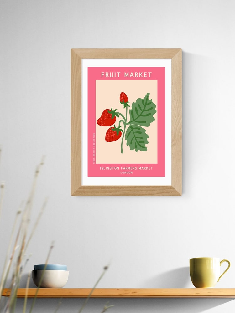 East End Prints Oak Islington Farmers Market Framed Art Print - Image 1 of 3